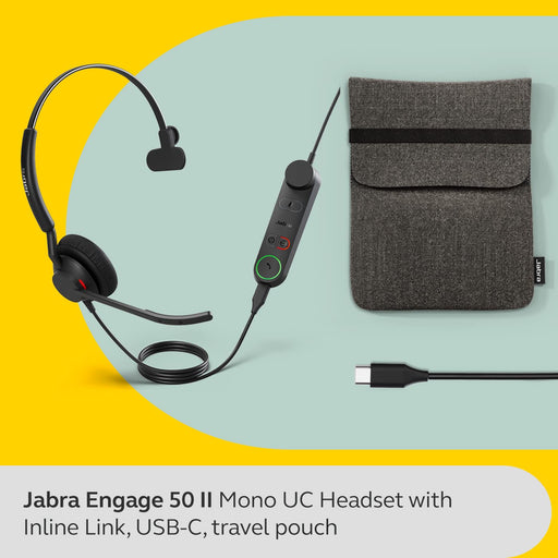 Jabra Engage 50 II UC Mono - Headset - on-ear - wired - USB-C