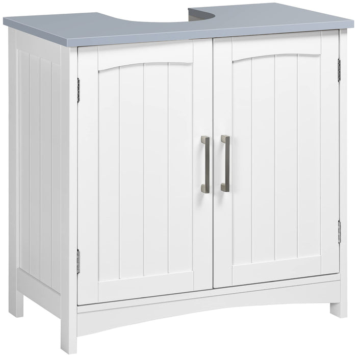 kleankin Bathroom Cabinet MDF (Medium-Density Fibreboard) White 60 x 33 x 60 cm