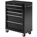 HOMCOM Storage Cabinet Lockable Steel Black