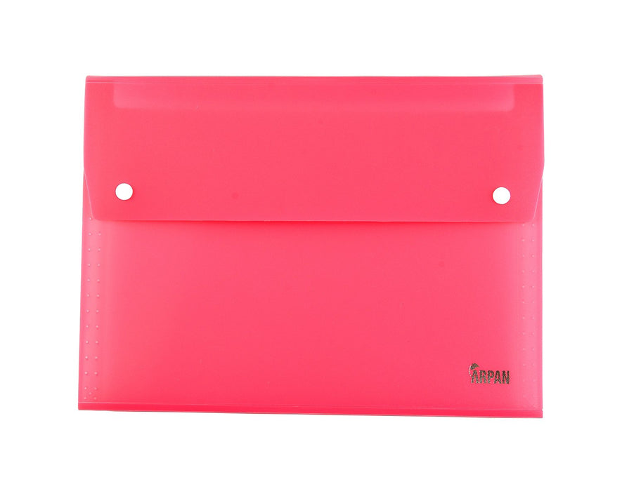 ARPAN A4 Expanding File Folder ST-9604 Pink Plastic 24 x 33 x 2 cm