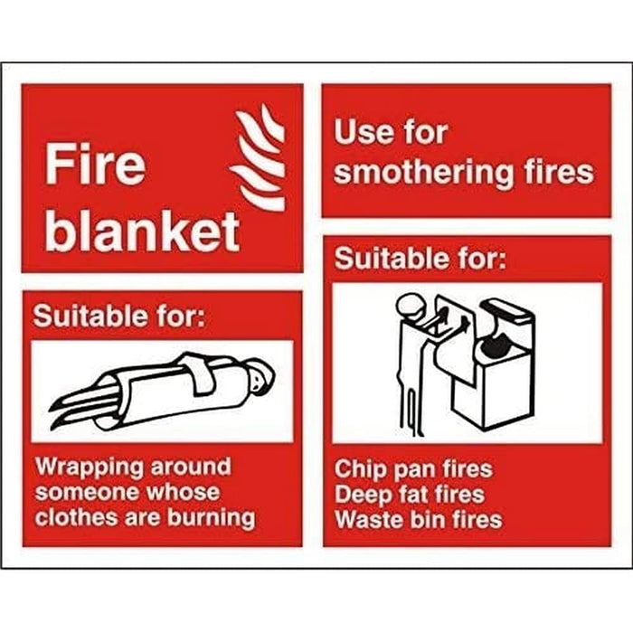 Fire Sign Blanket Plastic 12 x 15 cm