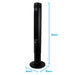 igenix Tower Fan IGFD6043B Non Height Adjustable Main 50 W Plastic Black 3 30 x 30 x 110 cm