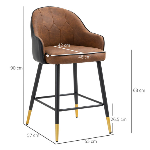 HOMCOM Bar Stool 835-807V70MX Brown