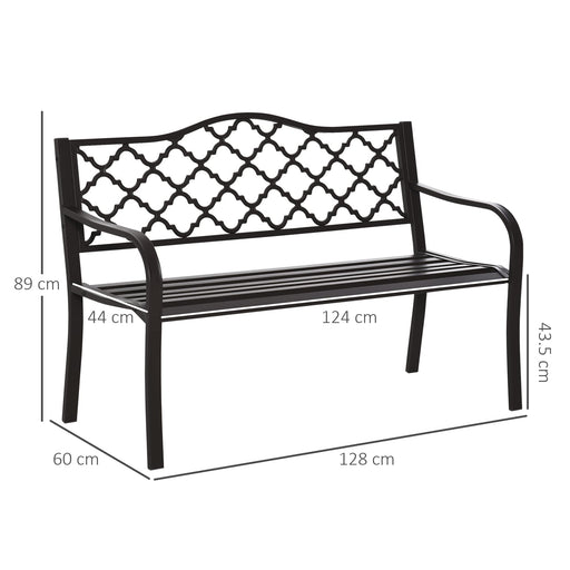 OutSunny Bench 600 x 1,280 x 890 mm Metal Brown