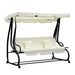 OutSunny 2 in 1 Swing Bench Cream White