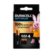 Duracell Batteries Optimum AAA Pack of 4