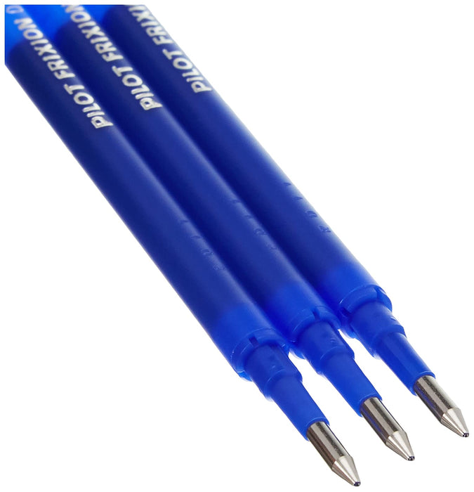 Pilot FriXion Ball/Clicker Refill Rollerball Pen Refill Blue Medium 0.4 mm Refillable Pack of 3