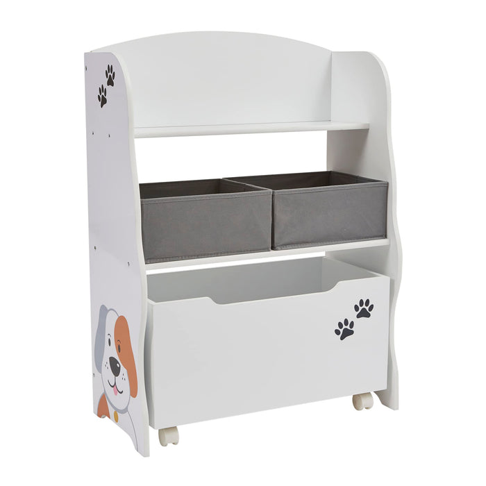 LIBERTY HOUSE TOYS Storage Unit TFLH024CD Medium-density fibreboard and Fabric 3+ 630 (W) x 300 (D) x 840 (H) mm White