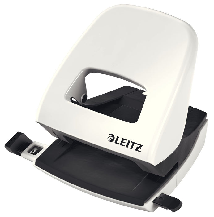 Leitz NeXXt WOW Metal 2 Hole Punch 5008 30 Sheets White