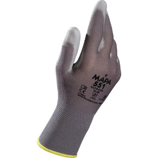 Mapa Professional Ultrane 551 Non-Disposable Handling Gloves PP (Polypropylene) Size 7 Grey