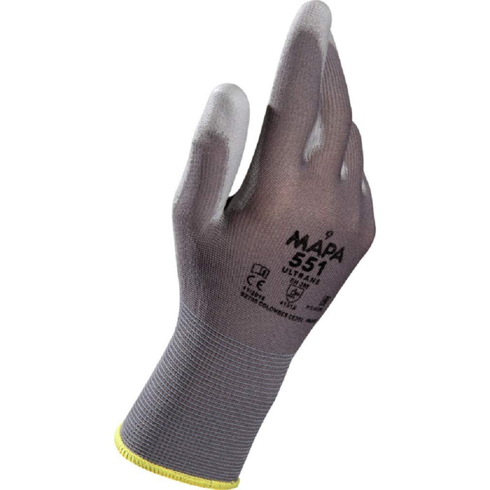 Mapa Professional Ultrane 551 Non-Disposable Handling Gloves PP (Polypropylene) Size 7 Grey