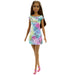 Barbie Classic Doll Straight Brown Hair Summer Dress 30cm /GBK92-969C