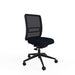 Ergonomic Home Office Posture Chair with Slim-Line Mesh Backrest Height Adjustable Fabric Black Without Arms