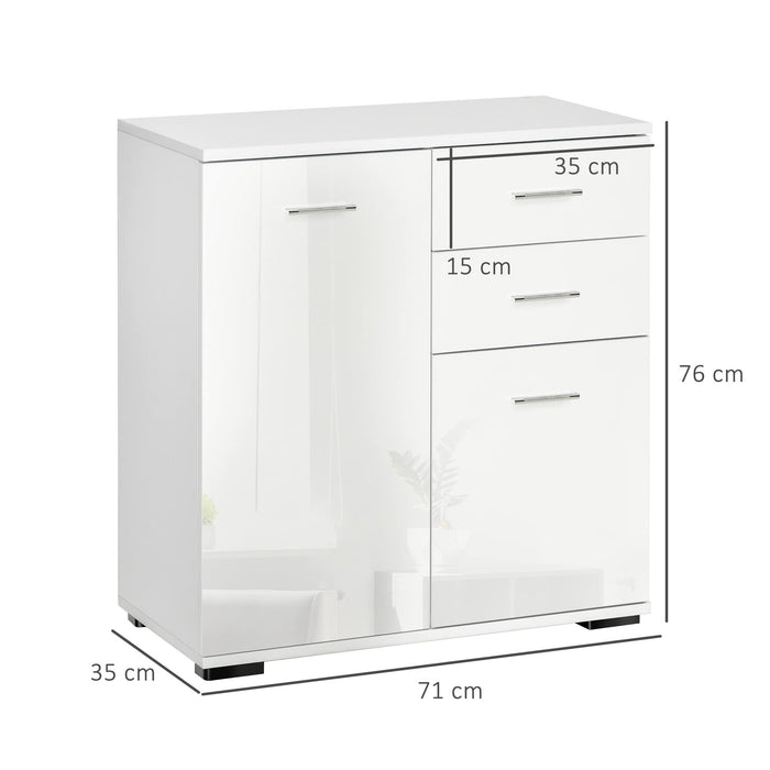 HOMCOM Cabinet 02-0673 Particle Board White 710 mm x 350 mm x 760 mm