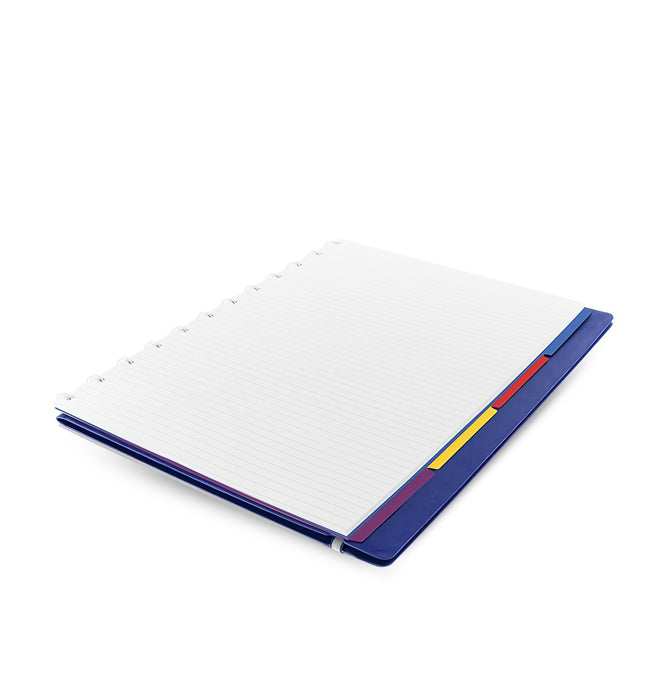 Filofax Notebook 115024 A4 Ruled Twin Wire Faux-leather Soft Cover Blue 56 Pages