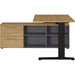 GERMANIA Rectangular Non Height Adjustable Angled Desk Oak Graphite, Grandson Oak Melamine 1,590 x 1,400 x 750 mm