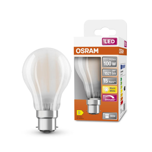 Osram Light Bulb Frosted B22d 11 W Warm White