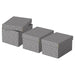 Esselte Home Storage and Gift Box 628281 Small 100% Recycled Cardboard Grey 200 x 255 x 150 mm Pack of 3