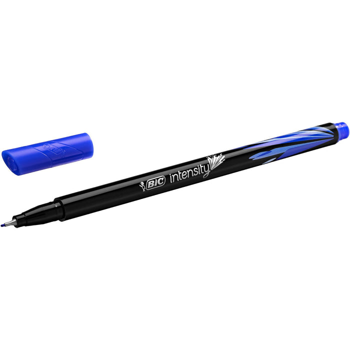 BIC Intensity Fineliner Pen Fine 0.4 mm Blue Pack of 12