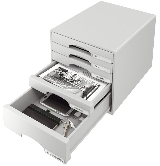 Leitz Desktop Drawers 52110085 Grey A4 Maxi Grey 28.7 (W) x 27 (H) cm