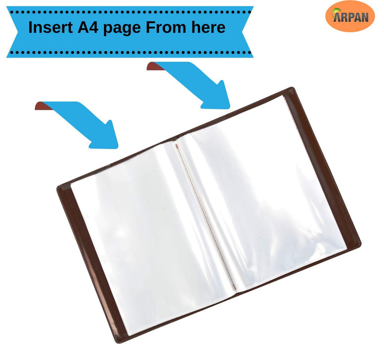 ARPAN Display Book A4 Brown 48 Pockets