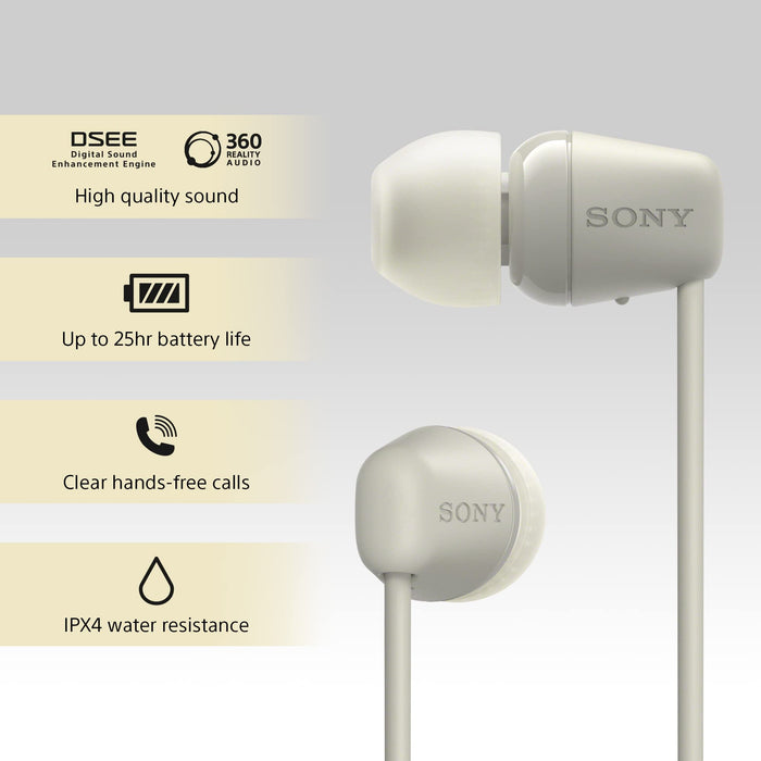 Sony WI-C100 Headset Wireless In-ear Calls Music Bluetooth Beige