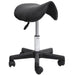 HOMCOM Spa Salon Stool Height Adjustable Black