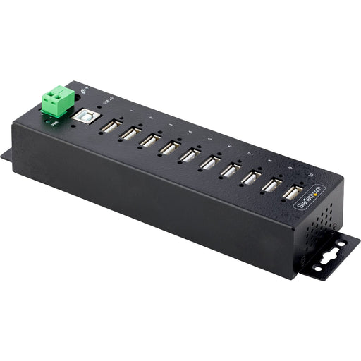 StarTech.com 10-Port Industrial USB 2.0 Rugged Hub with ESD Level 4 Protection