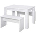 HOMCOM Dining Set For Small Spaces White