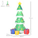 HOMCOM Christmas Tree Inflatable Multicolour 39 x 176 cm