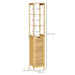 kleankin Cabinet Bamboo Natural wood finish 34 x 30 x 173 cm