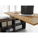 GERMANIA Rectangular Non Height Adjustable Angled Desk Oak Graphite, Grandson Oak Melamine 1,590 x 1,400 x 750 mm