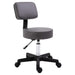 HOMCOM Barber Stool with 5 Wheels Grey