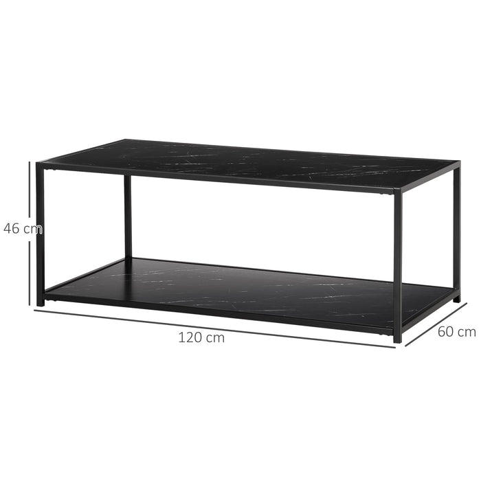 HOMCOM Coffee Table 839-236BK 600 (W) x 1,200 (D) x 460 (H) mm