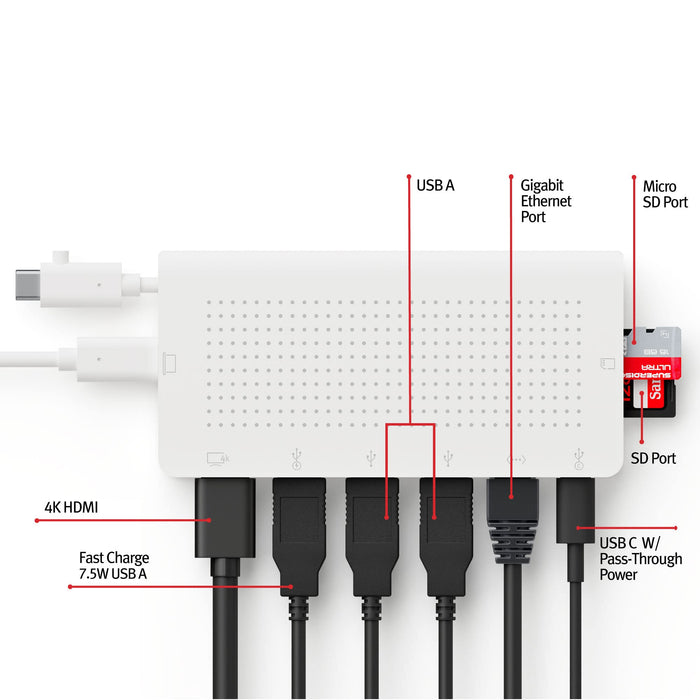 Twelve SouthUSB Hub 12-2115 White