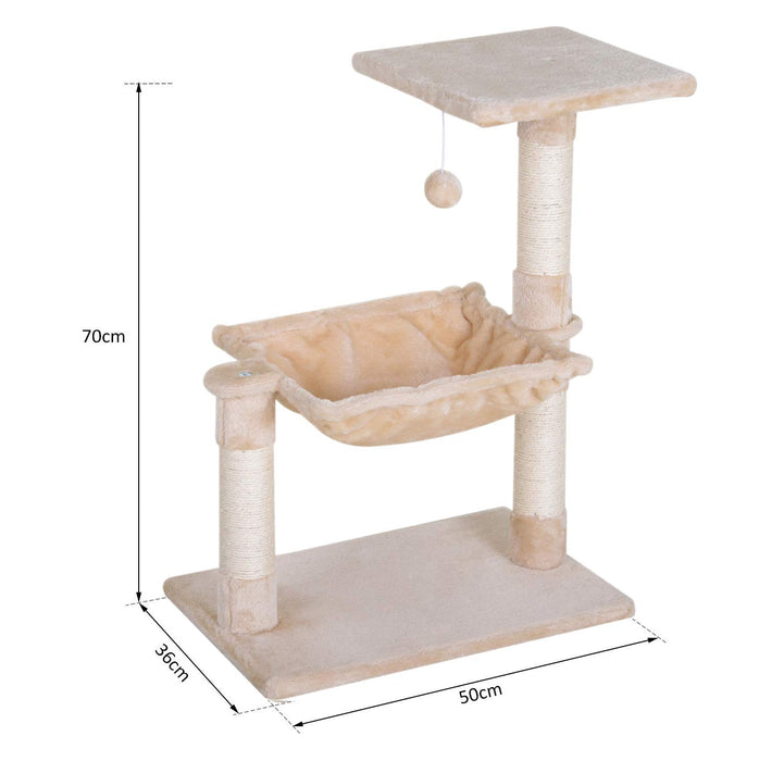 PawHut Cat Tree Beige 360 mm x 500 mm x 700 mm