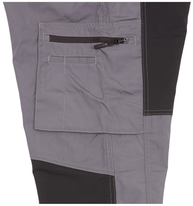 BLÅKLÄDER Trousers 14591845 Cotton, PL (Polyester) Mid Grey, Black Size 33R