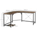 HOMCOM L-shape Computer Desk Brown 1,500 x 750 mm