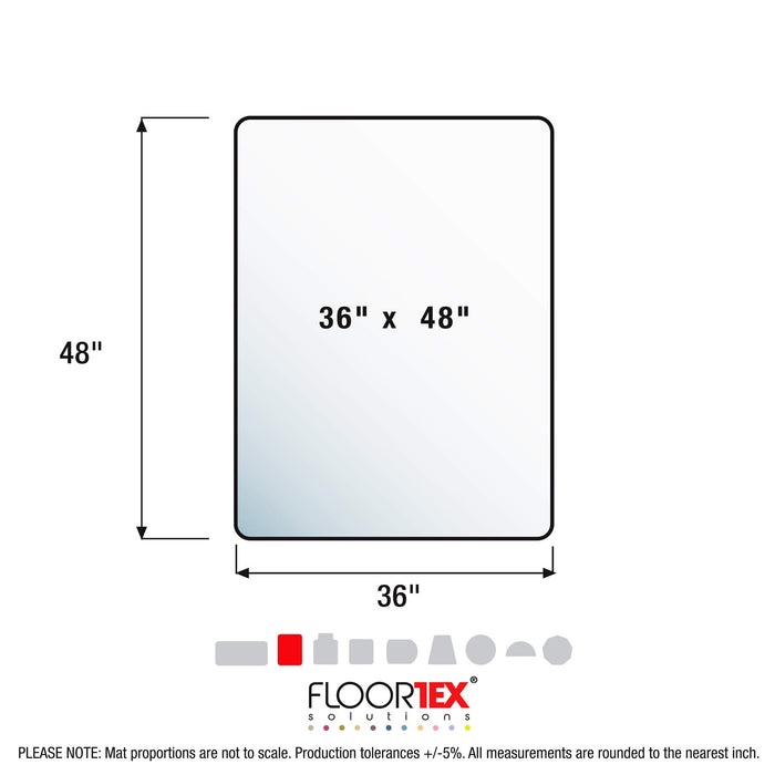 Floortex Chairmat Valuemat Phalate Free PVC for Hard Floors 120 x 90cm Transparent UFR129017EV