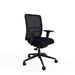 Ergonomic Home Office Chair with Slim-Line Mesh Backrest Height Adjustable Fabric Black 2D Arms