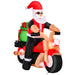 HOMCOM Christmas Santa in Motorcycle Inflatable Multicolour