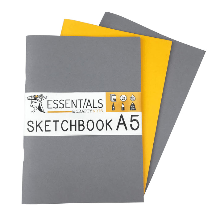 Essentials Sketch Book A5 130 gsm 20 Sheets Pack of 3