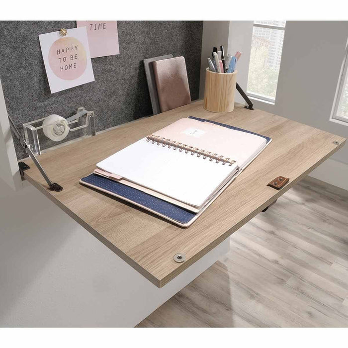 Avon Space Saving Wall Desk White with Sky Oak Finish - 5423547