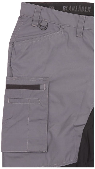 BLÅKLÄDER Trousers 14591845 Cotton, PL (Polyester) Mid Grey, Black Size 32S