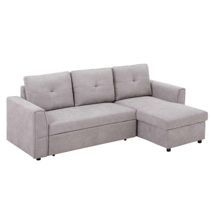 HOMCOM Sofa Bed Grey 1,410 x 850 mm