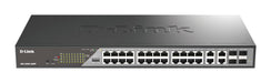 D-Link DSS 200G-28MP - Switch - Managed - 24 x 10/100/1000 (PoE) + 4 x combo 1000Base-T - rack-mountable - PoE (370 W)