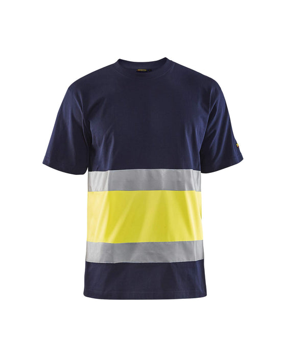 BLÅKLÄDER T-shirt 33871030 Cotton Navy Blue, Yellow Size L