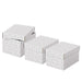 Esselte Home Storage and Gift Box 628280 Small 100% Recycled Cardboard White 200 x 255 x 150 mm Pack of 3