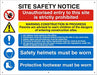 Construction Site Sign Site Safety PVC 45 x 60 cm