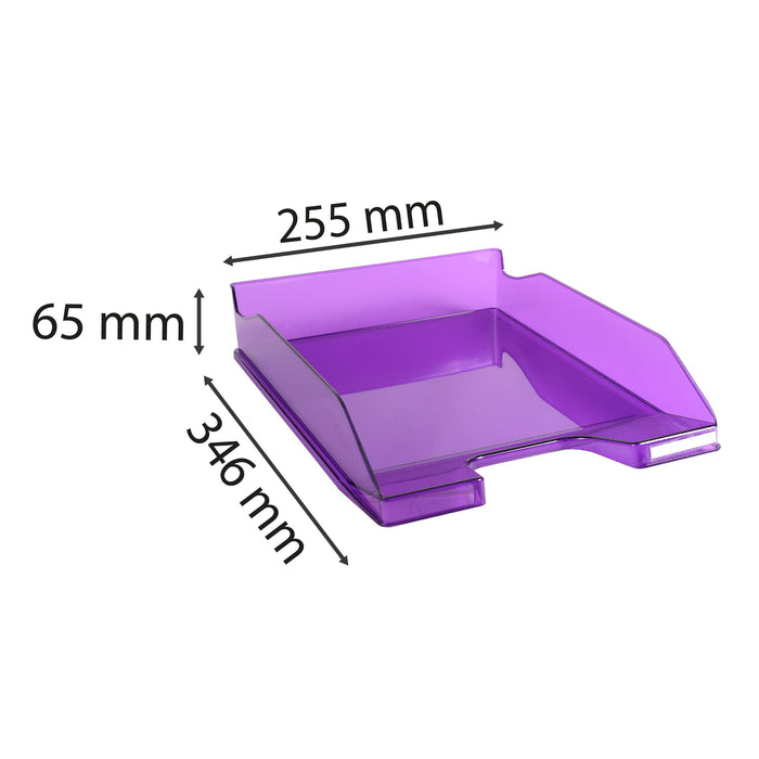 Exacompta Letter Tray Combo 2 Polystyrene Purple 25.5 x 34.7 x 6.5 cm